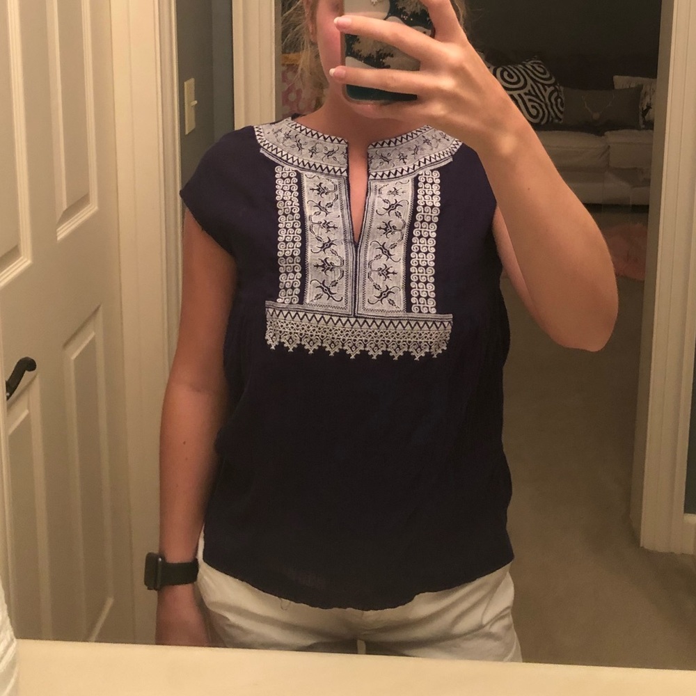 Madewell gentle used blue top